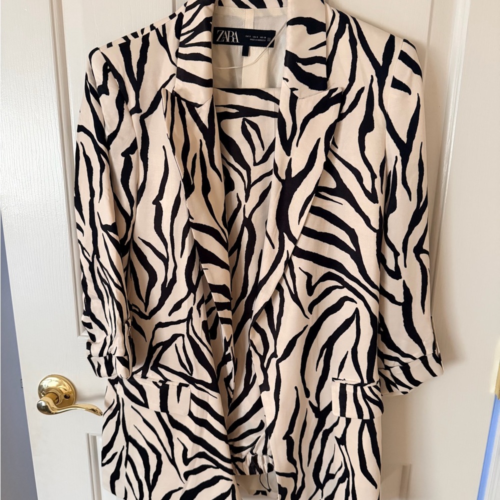 Zara Beige Satin Top